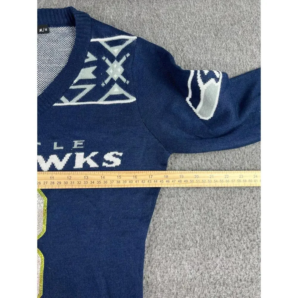 NFL Seattle Seahawks Russell Wilson #3 V-Neck‎ Sweater Size Medium